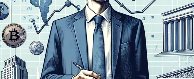 Zoltan-Pozsar-showcasing-his-influence-on-the-global-econom with economic buildings and forex exchange map on the background